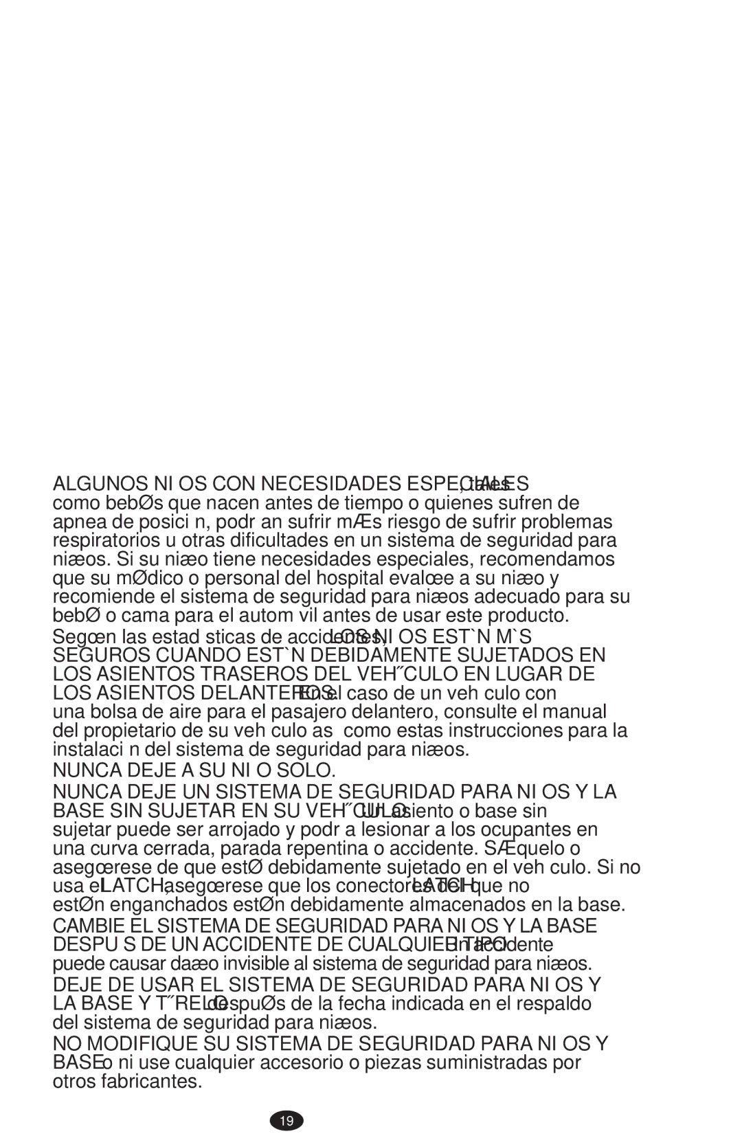 Graco PD108195A owner manual Nunca Deje a SU Niño Solo 