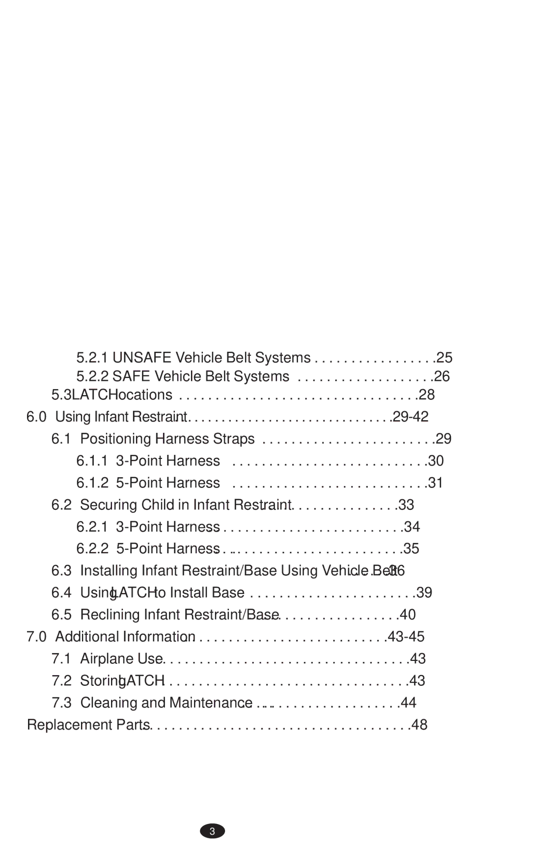 Graco PD108195A owner manual Using Infant Restraint, Additional Information, Replacement Parts 