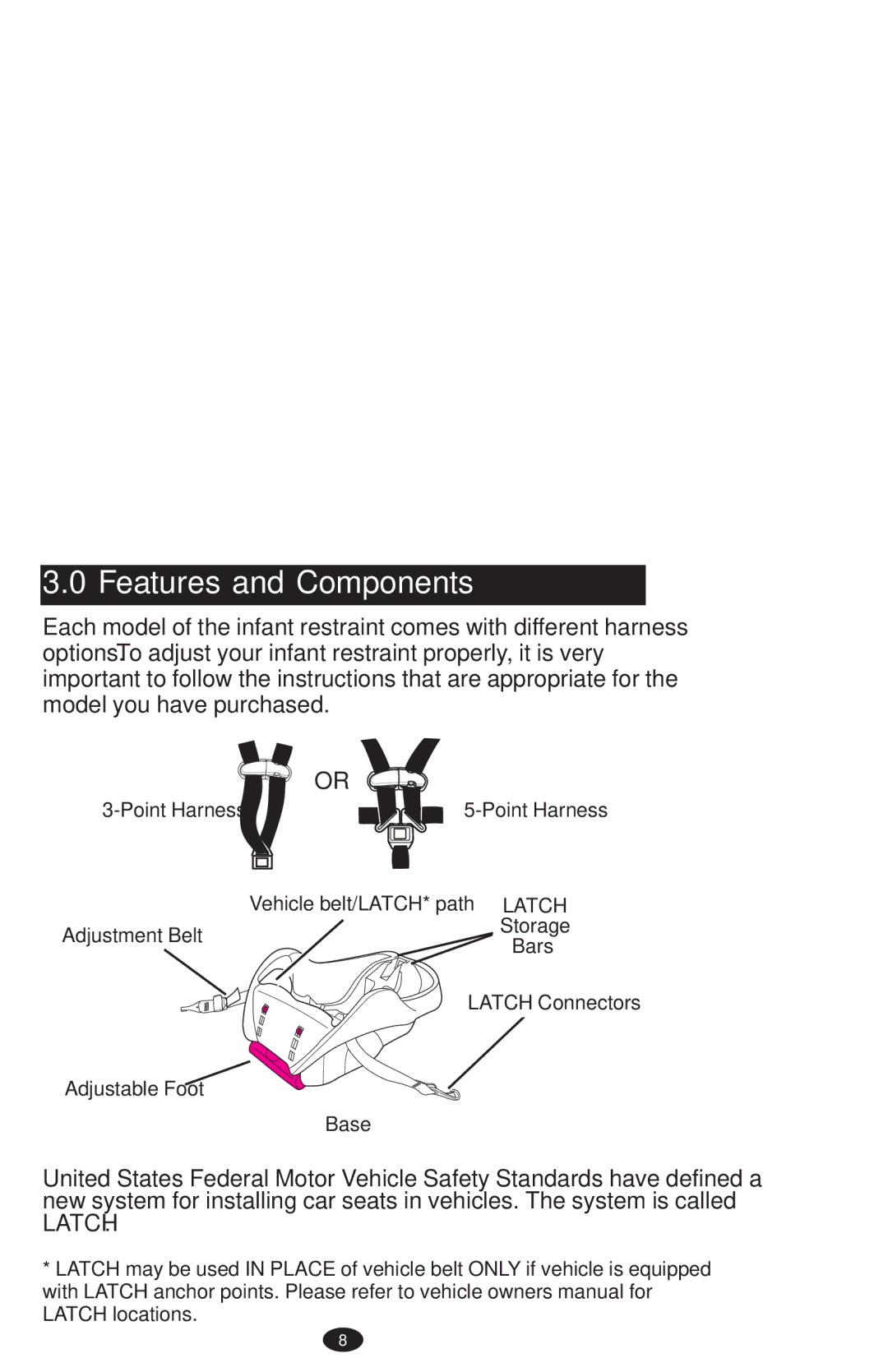 Graco PD108195A owner manual Features and Components 