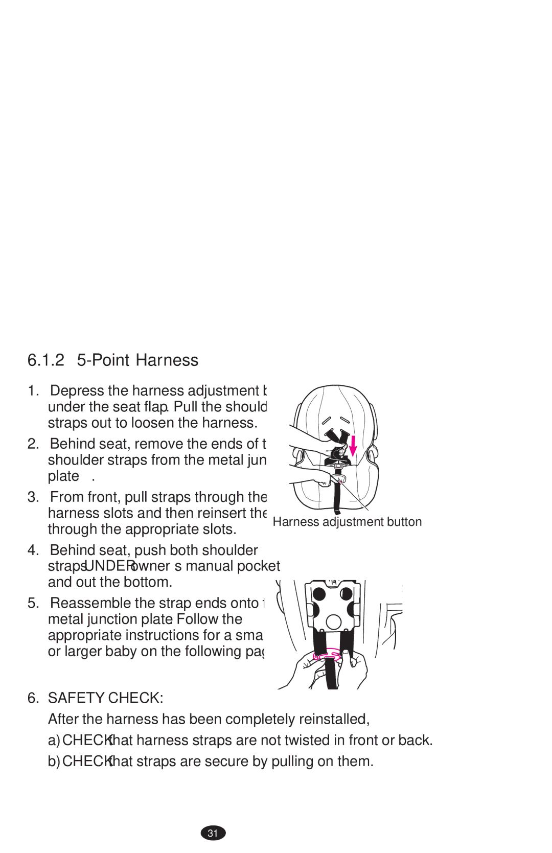 Graco PD108195A owner manual 2 5-Point Harness 