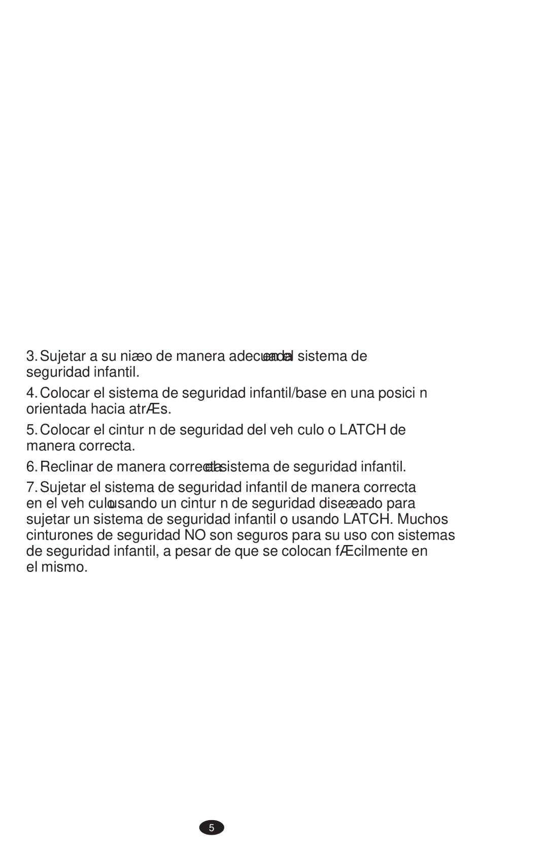 Graco PD108195A owner manual Reclinar de manera correcta el sistema de seguridad infantil 