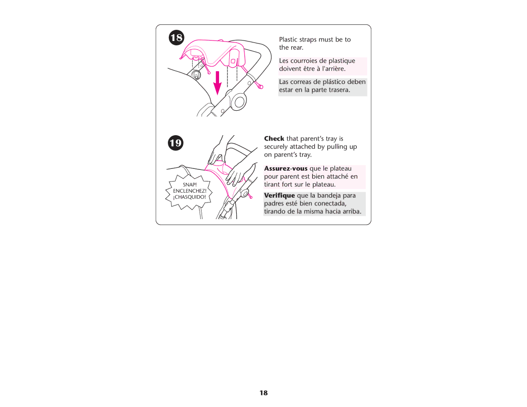 Graco PD108602A, 1753039 owner manual Snap Enclenchez ¡CHASQUIDO 