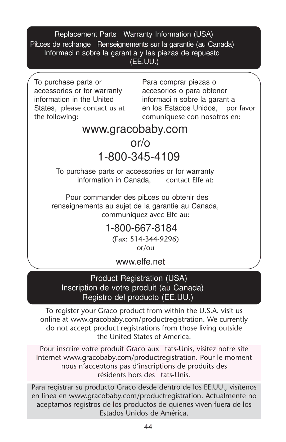 Graco PD108971A 11/08 owner manual Or/o 