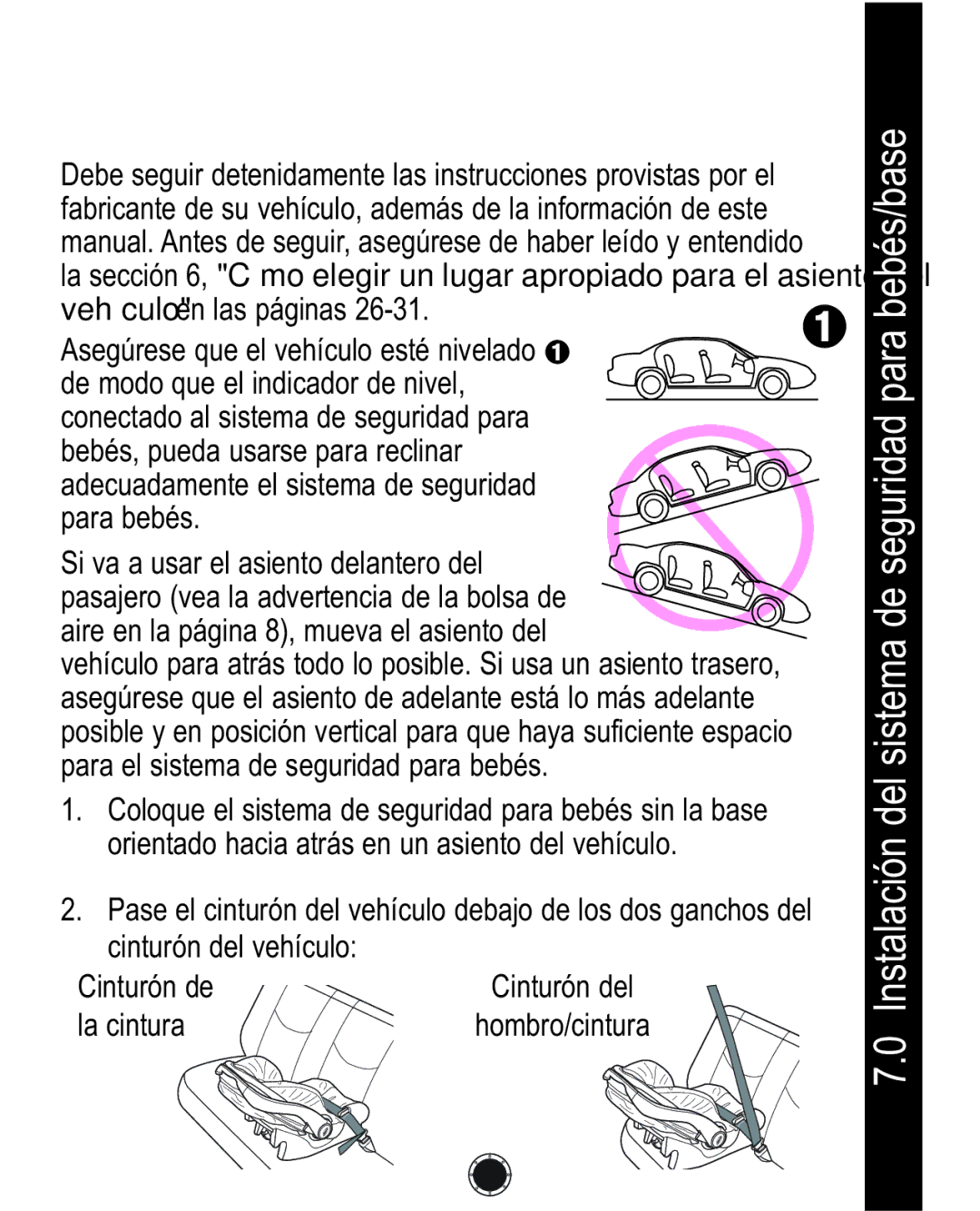 Graco 1759703, PD117254A, 1772343 manual Instalación del sistema de seguridad para bebés/base 