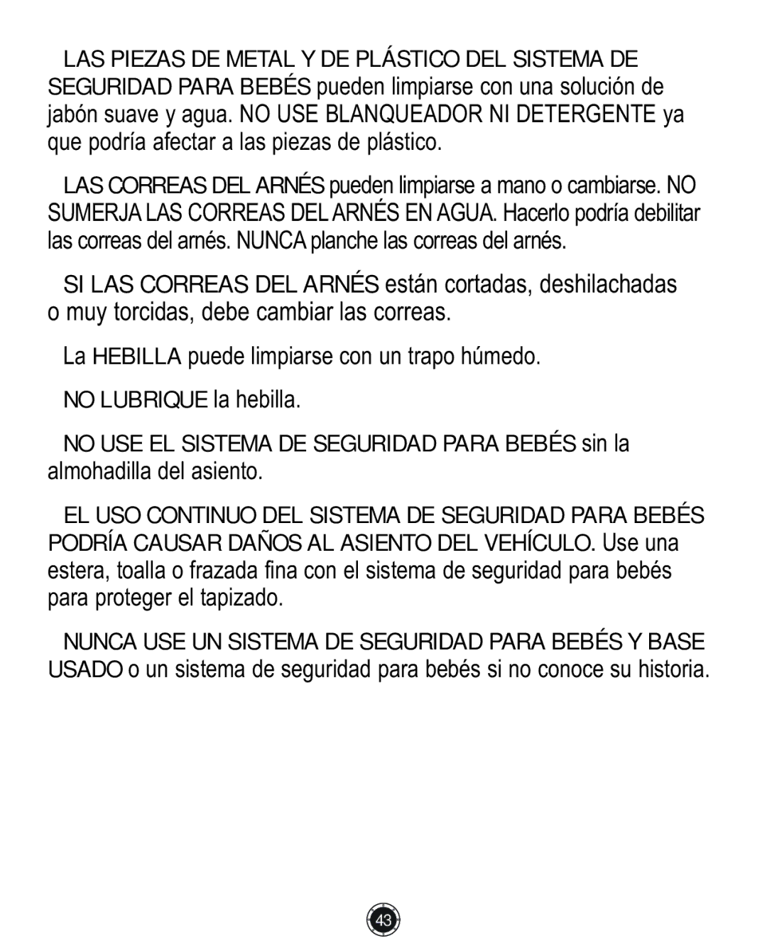 Graco PD117254A, 1772343, 1759703 manual La Hebilla puede limpiarse con un trapo húmedo 