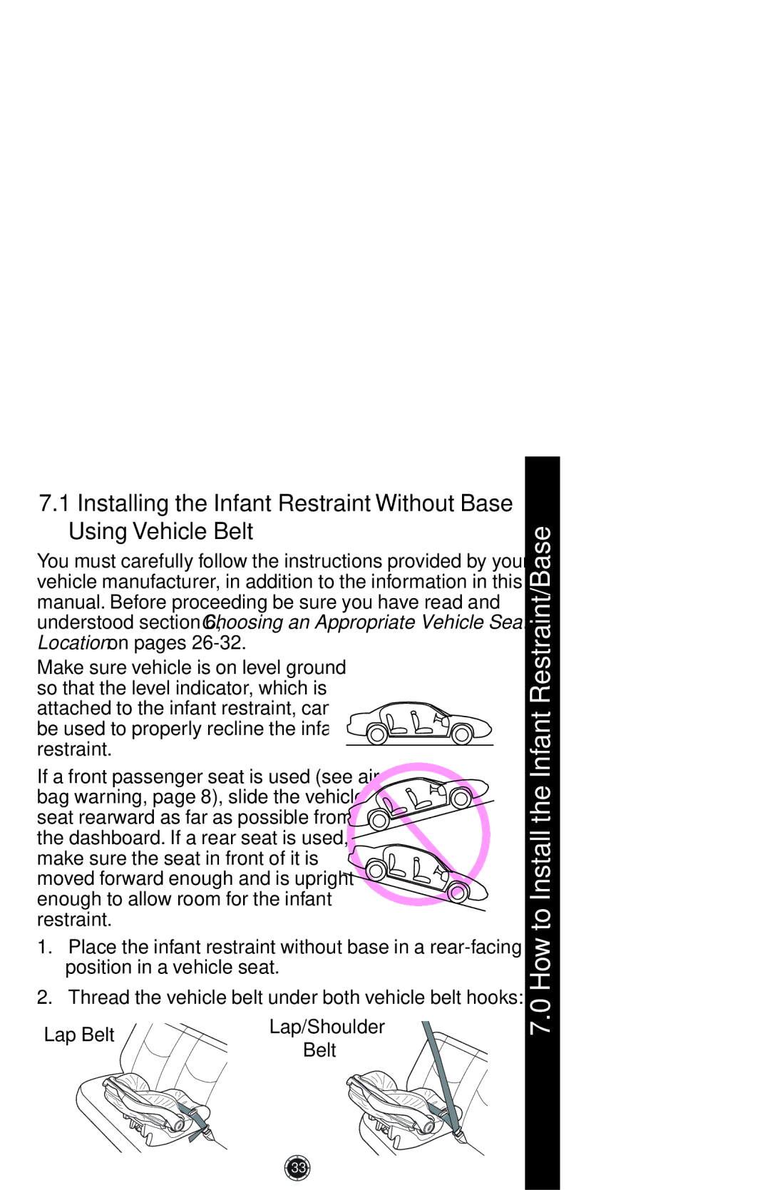 Graco PD117254A, 1772343, 1759703 manual How to Install the Infant Restraint/Base 