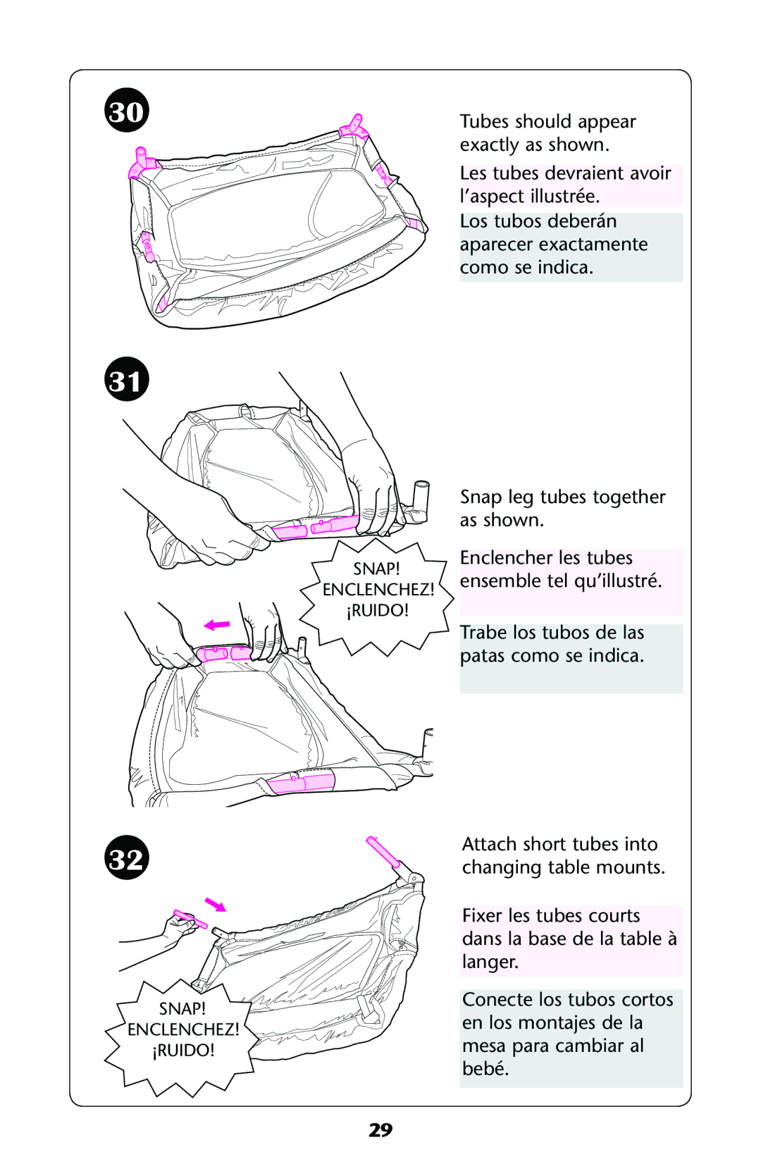 Graco PD120168B owner manual Snap Enclenchez ¡RUIDO 