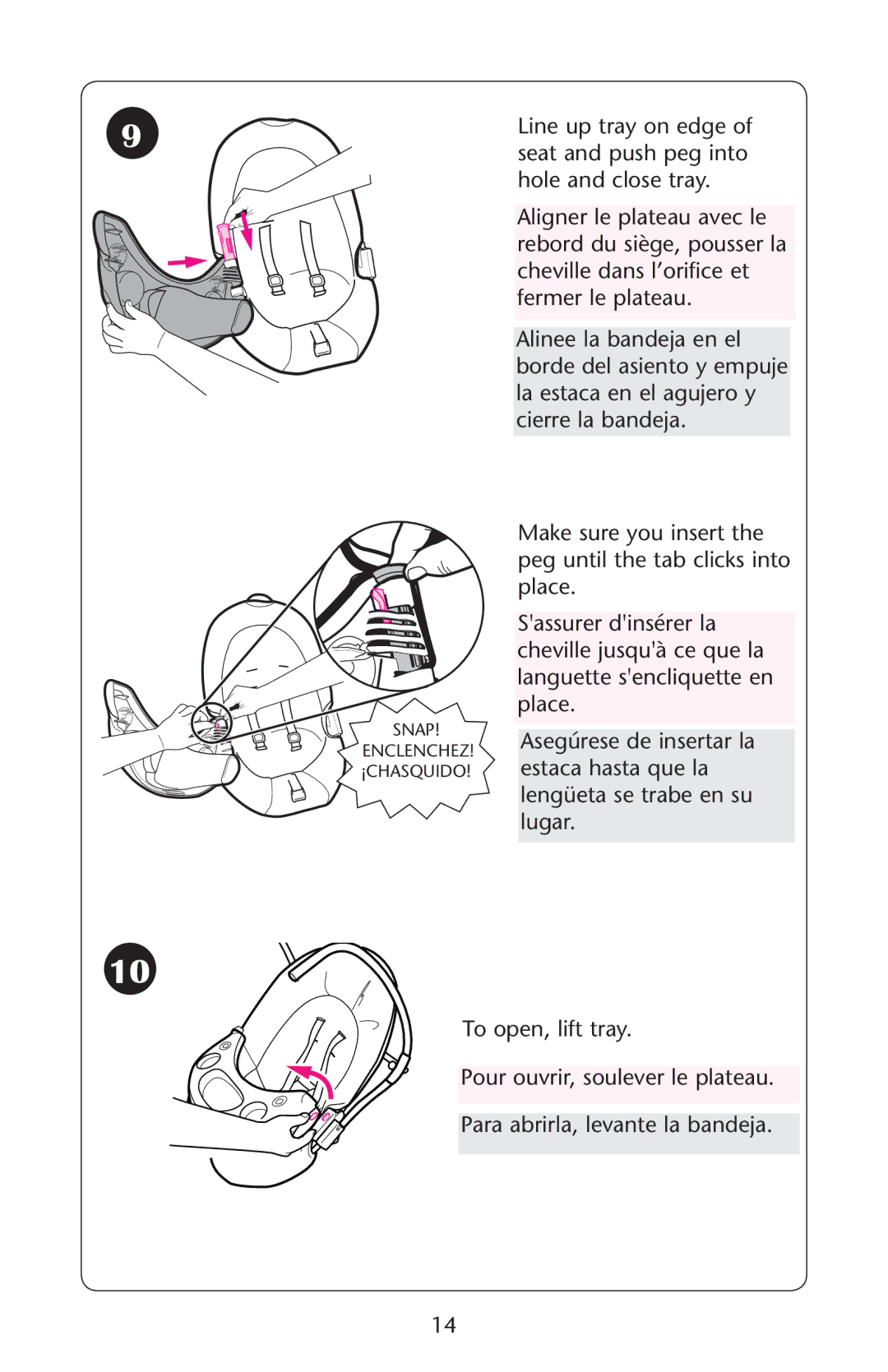 Graco PD120974A owner manual Snap Enclenchez ¡CHASQUIDO 