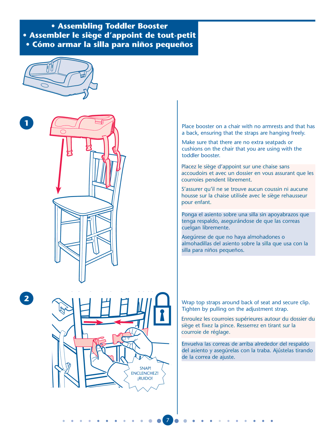 Graco PD121056A manual Snap Enclenchez ¡RUIDO 