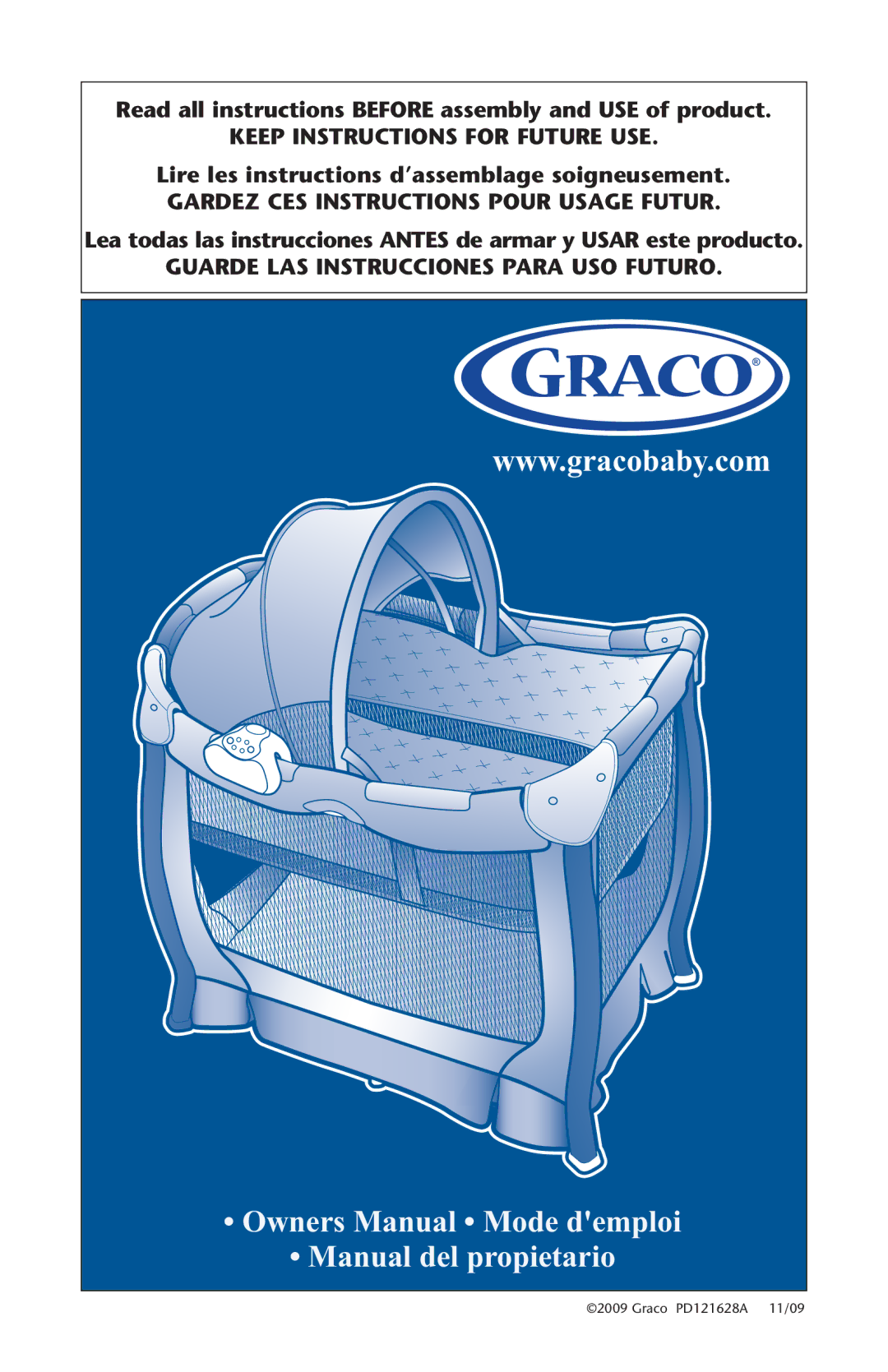 Graco 1762879, PD121628A owner manual Read all instructions Before assembly and USE of product 