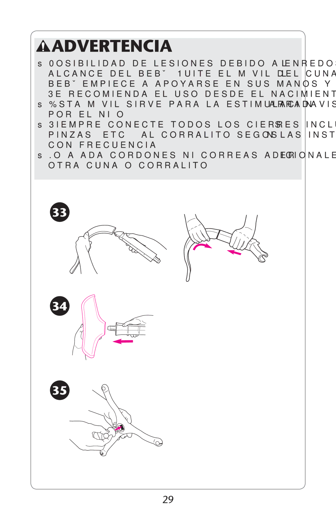 Graco PD123415A owner manual Advertencia 