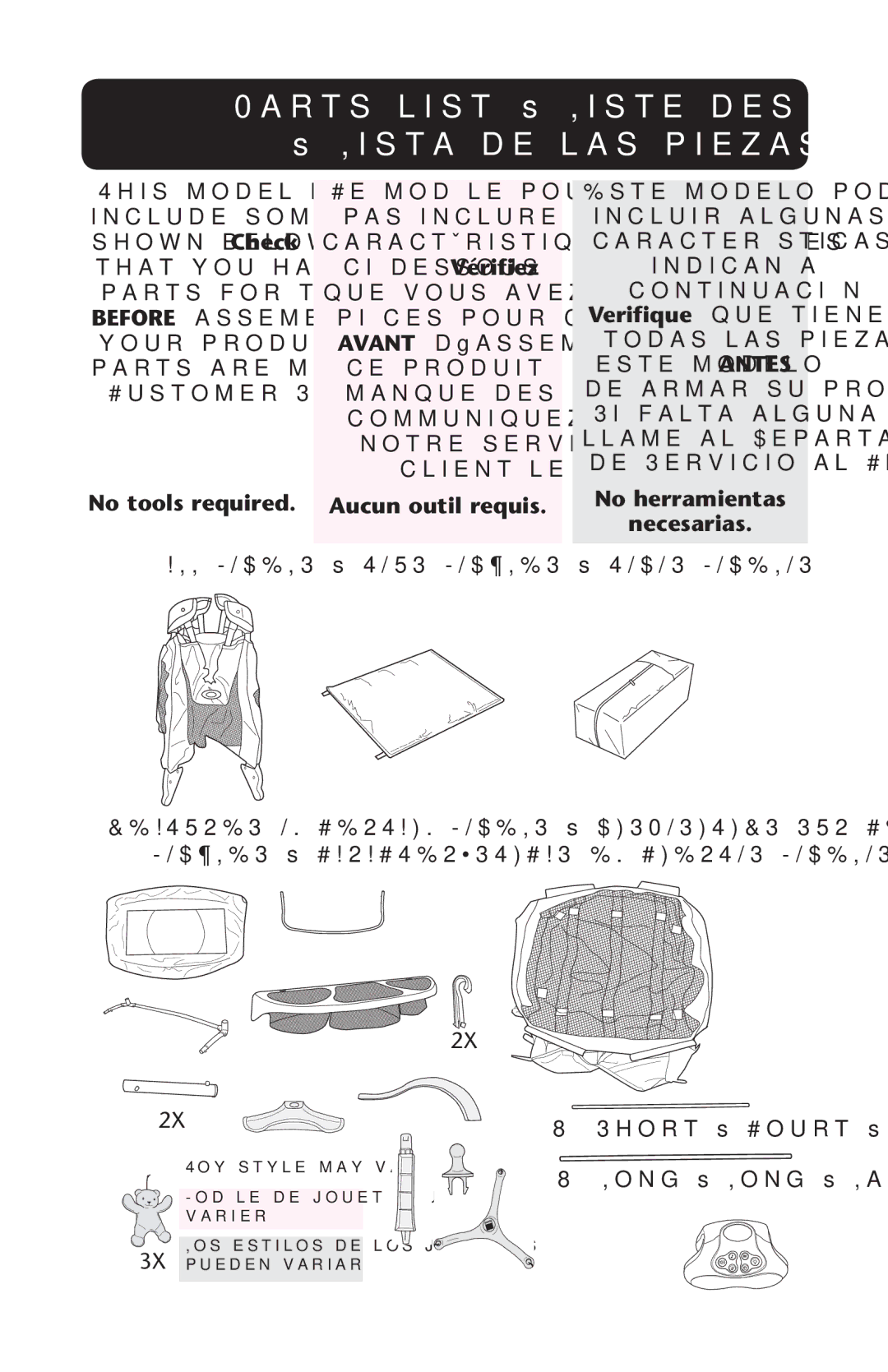 Graco PD123415A 0ARTSRLIST ss ,ISTESDESEPIÒCES Ss ,ISTASDE Lasapiezas, 4HIS Modeldmayanoto #E Modòle Pourrait NE 