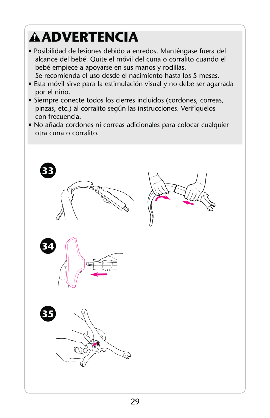 Graco PD123415B owner manual Advertencia 