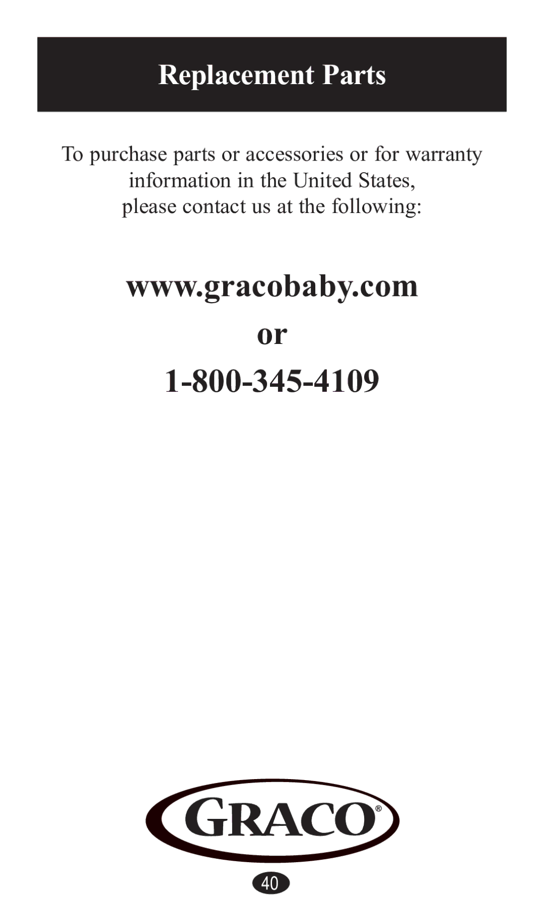 Graco PD141229A manual 00-345-4109, ReplDcement PDrtV 