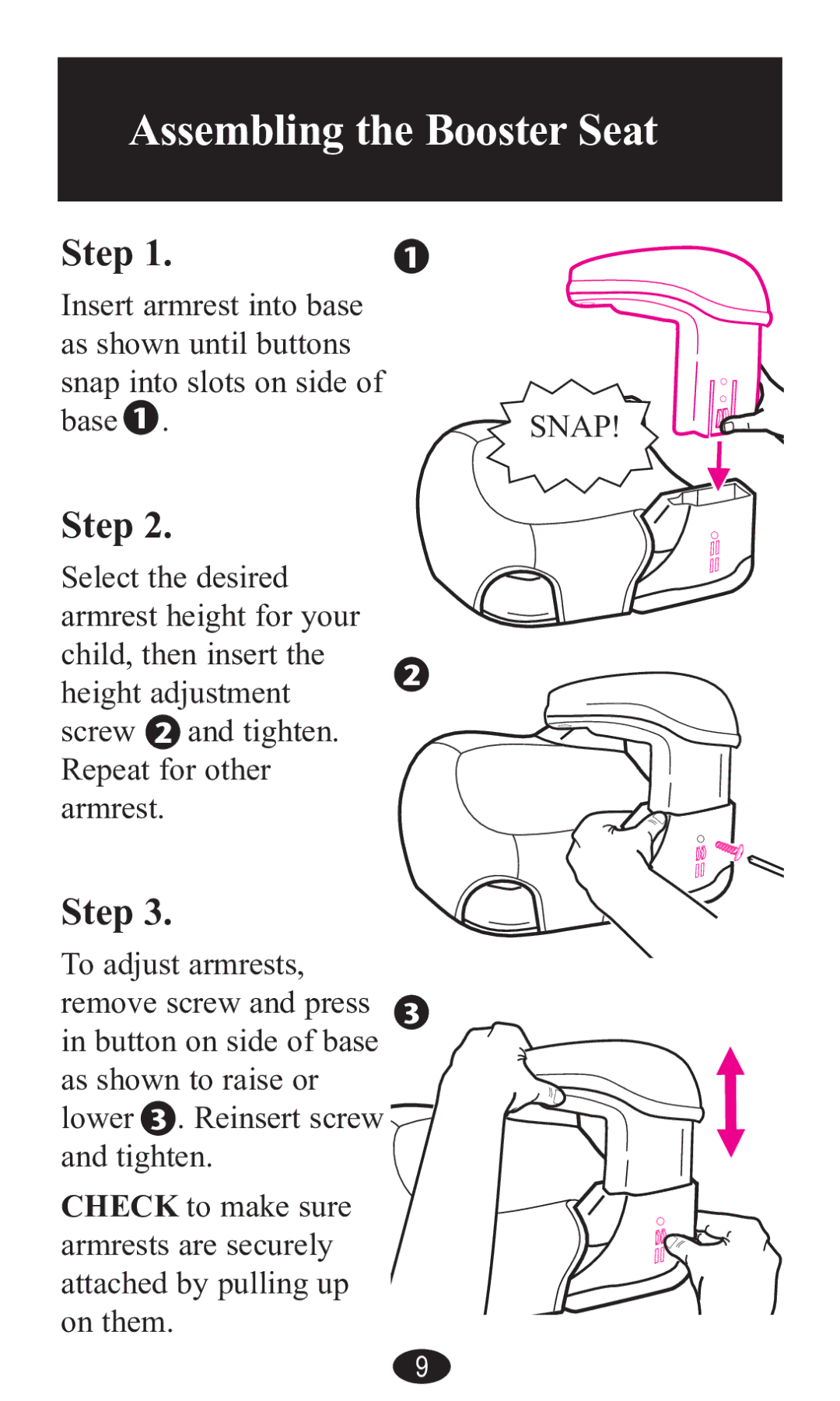 Graco PD141229A manual AVVemblinJ the BooVter SeDt, Step 