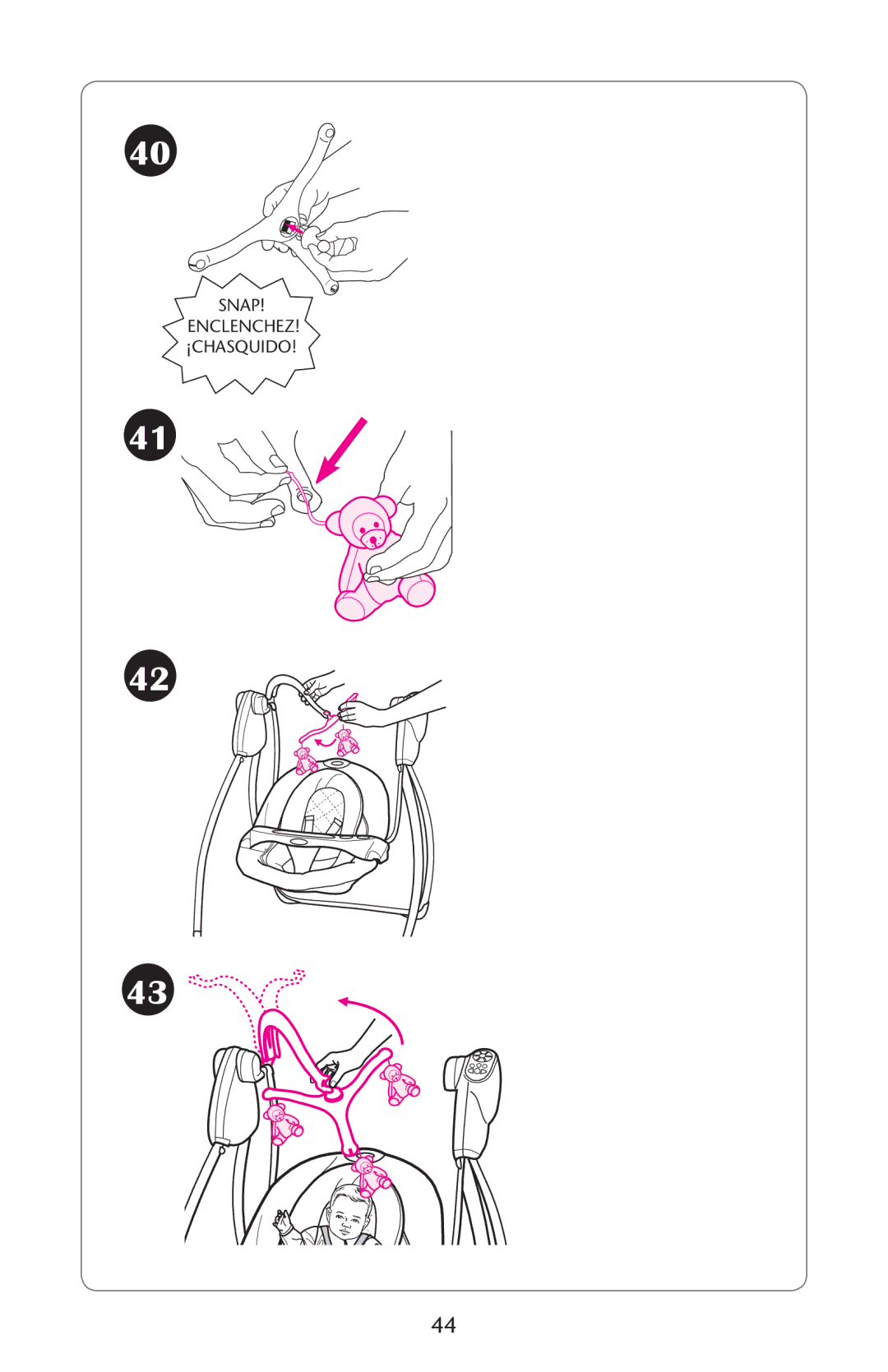 Graco PD144991A owner manual Snap Enclenchez ¡CHASQUIDO 