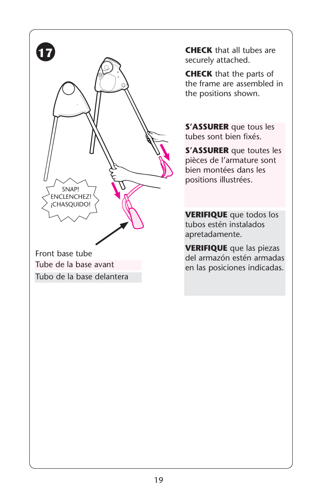 Graco PD150904A owner manual ’ASSURER que tous les tubes sont bien fixés 