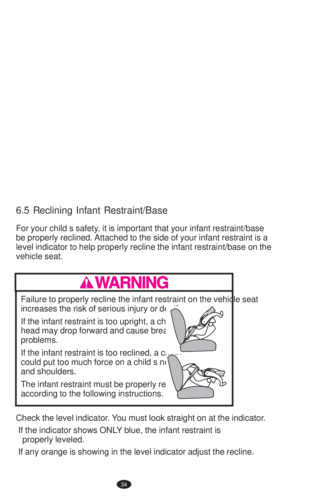 Graco PD152642A 6/10 owner manual Reclining Infant Restraint/Base 