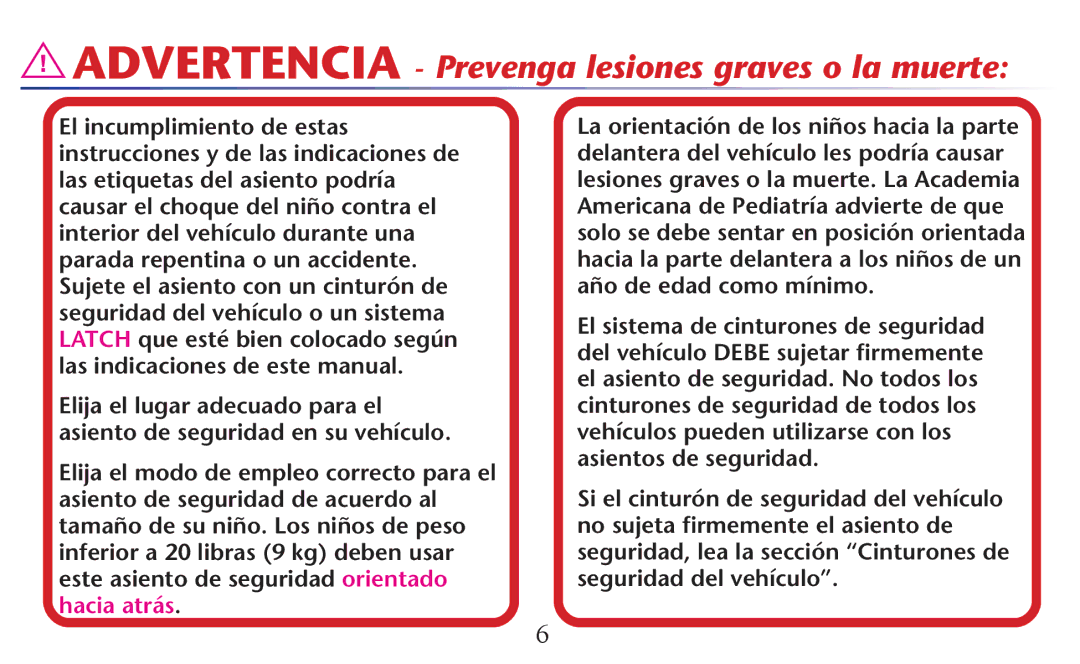 Graco PD156938B owner manual Advertencia Prevenga lesiones graves o la muerte 