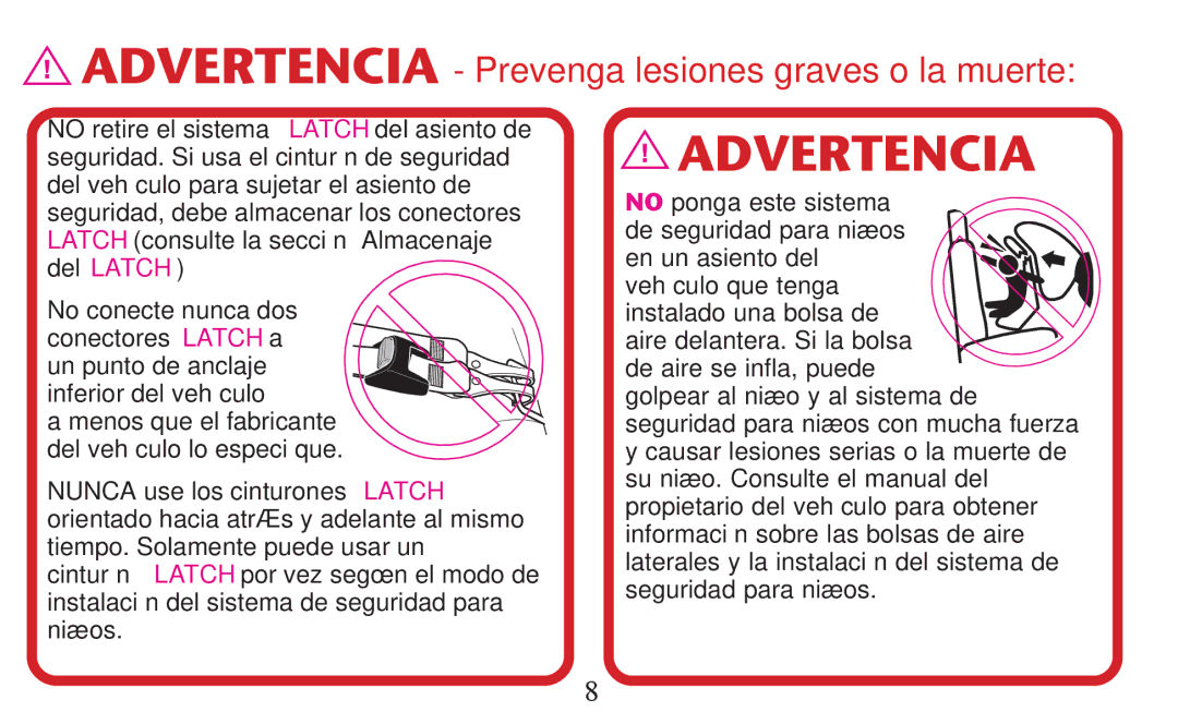 Graco PD156938B owner manual Advertencia 