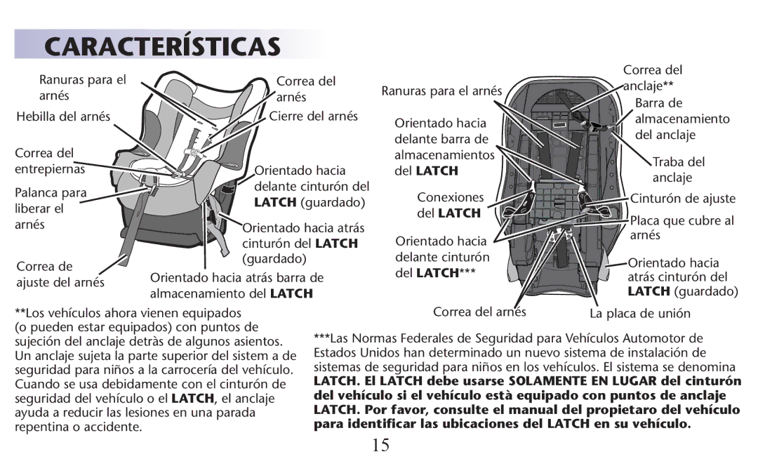 Graco PD156938B owner manual Características 