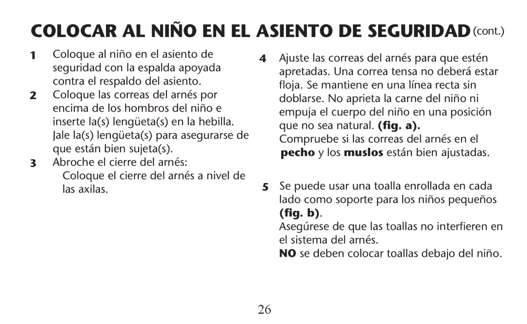 Graco PD156938B owner manual Colocar AL Niño EN EL Asiento DE Seguridad 