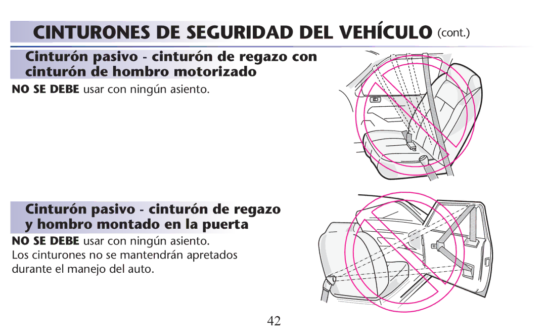 Graco PD156938B owner manual No SE Debe usar con ningún asiento 