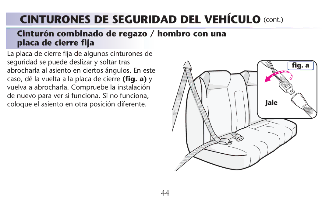 Graco PD156938B owner manual Cinturones DE Seguridad DEL Vehículo 