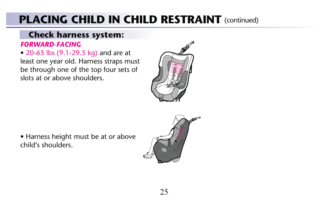 Graco PD156938C owner manual Placing Child in Child Restraint 