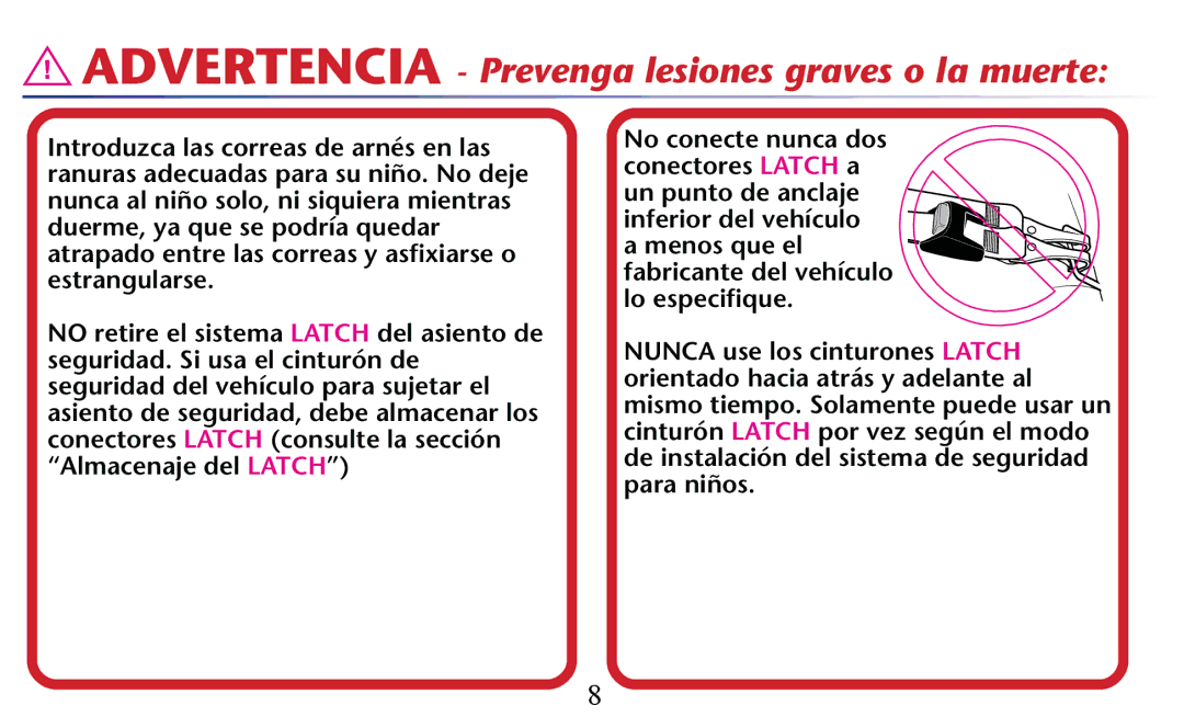 Graco PD156938C owner manual Advertencia Prevenga lesiones graves o la muerte 