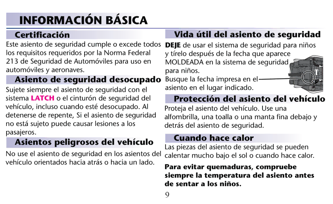 Graco PD156938C owner manual Información Básica 