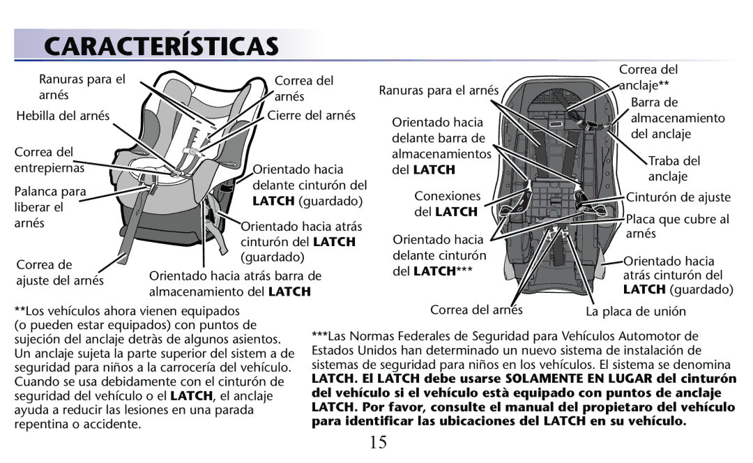 Graco PD156938C owner manual Características 