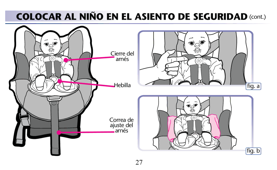 Graco PD156938C owner manual Cierre del Arnés Hebilla 