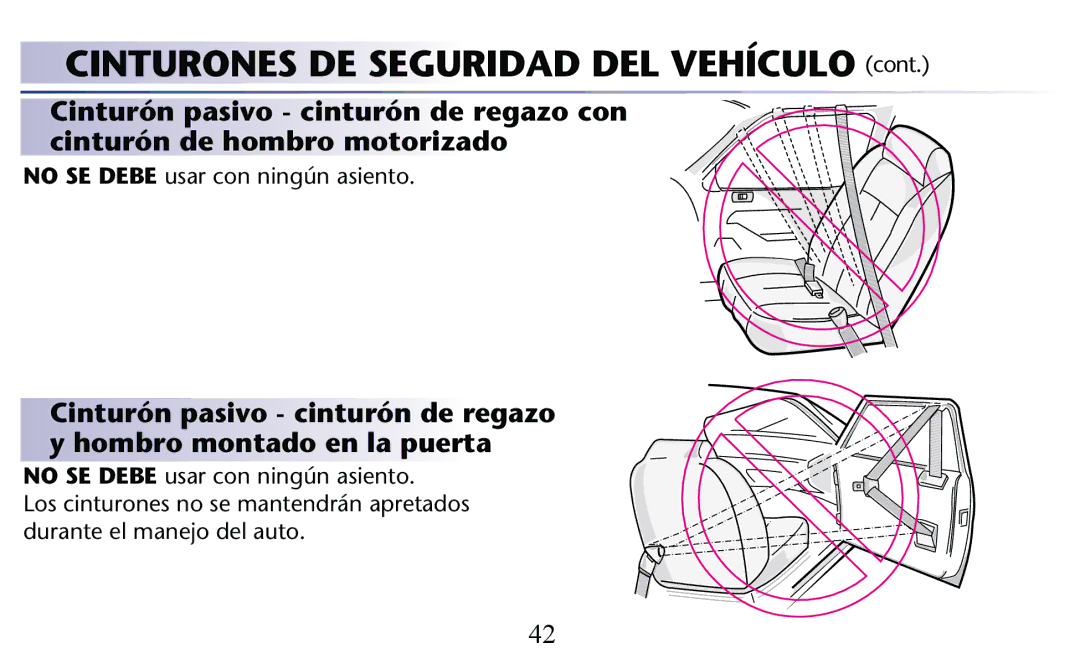 Graco PD156938C owner manual No SE Debe usar con ningún asiento 