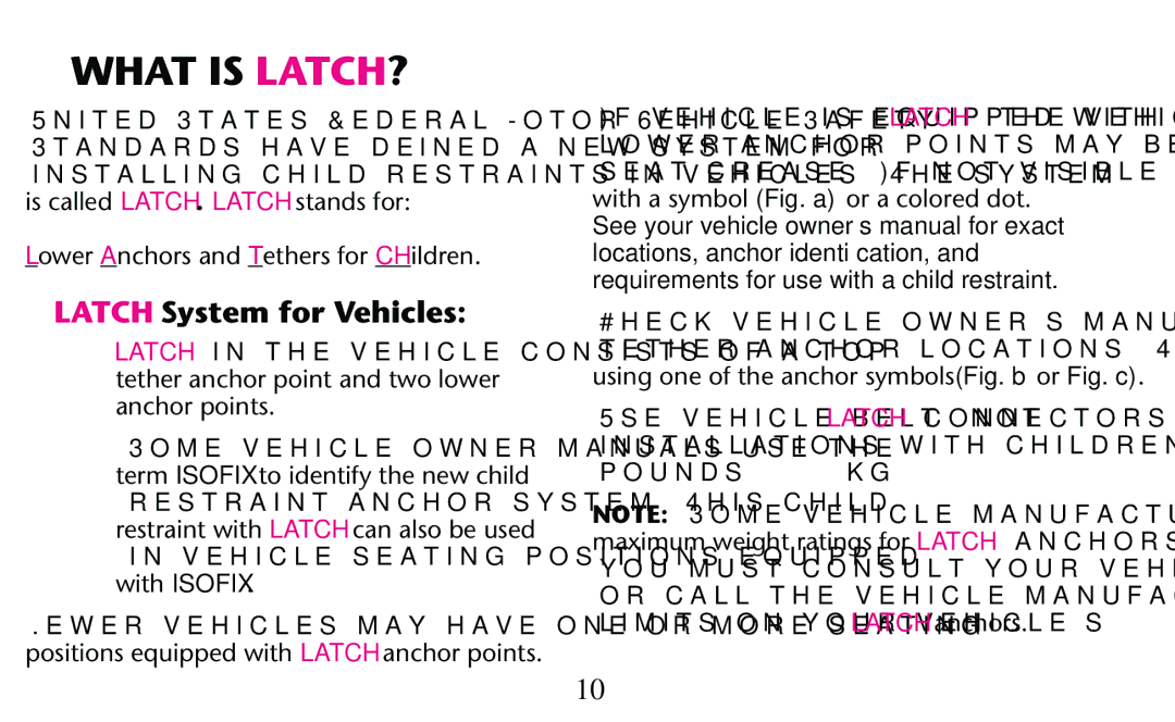 Graco PD156938D owner manual What is LATCH?, Vehicle Seating Positions Equipped with Isofix 