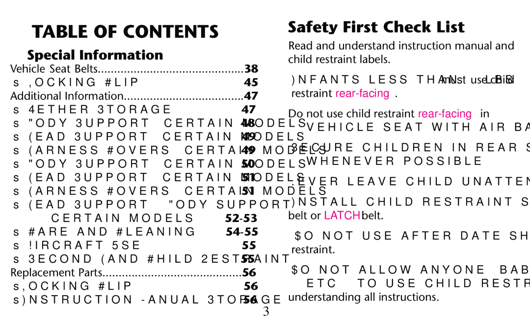 Graco PD156938D owner manual Vehicle Seatiwith AIR BAG, Wheneverhpossible, .Evervleave Childaunattended 