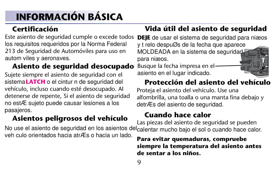 Graco PD156938D owner manual Información Básica 