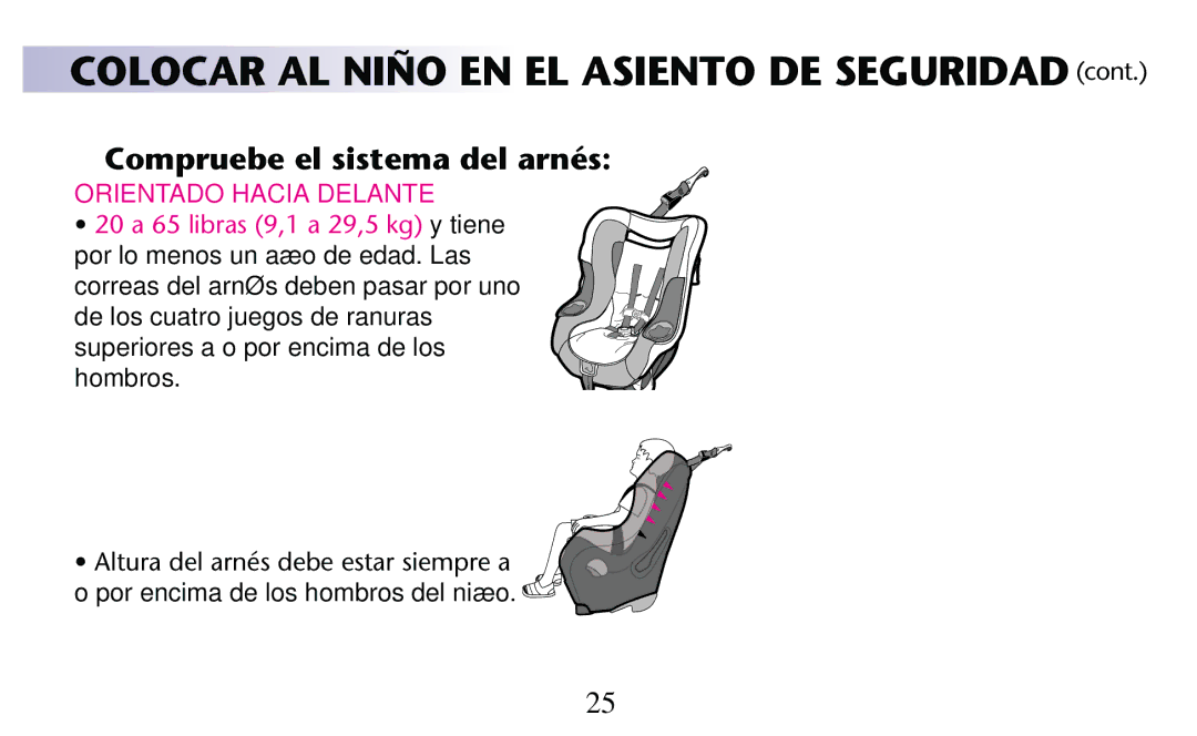 Graco PD156938D owner manual Colocar AL Niño EN EL Asiento DE Seguridad CONT, Orientado Hacia Delante 