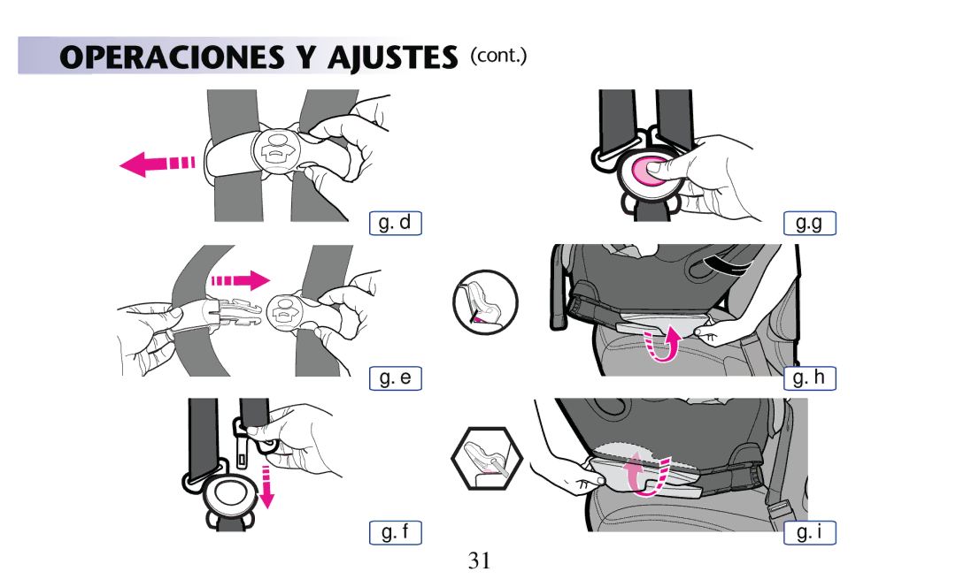 Graco PD156938D owner manual ﬁg. d ﬁg.g ﬁg. e ﬁg. h ﬁg. f 