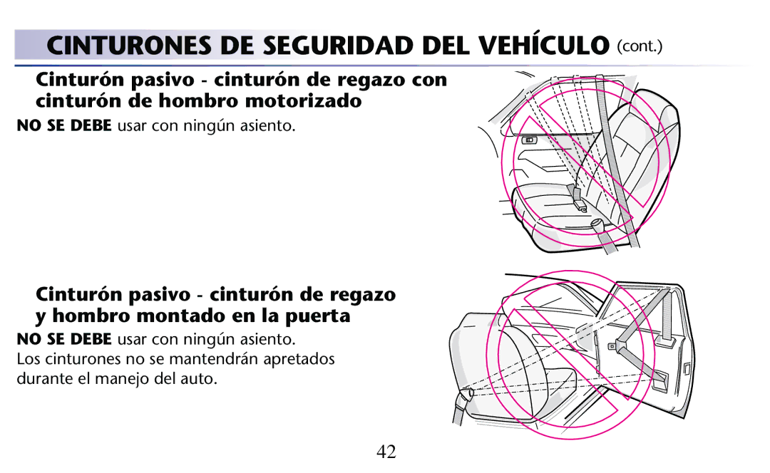 Graco PD156938D owner manual No SE Debe usar con ningún asiento 