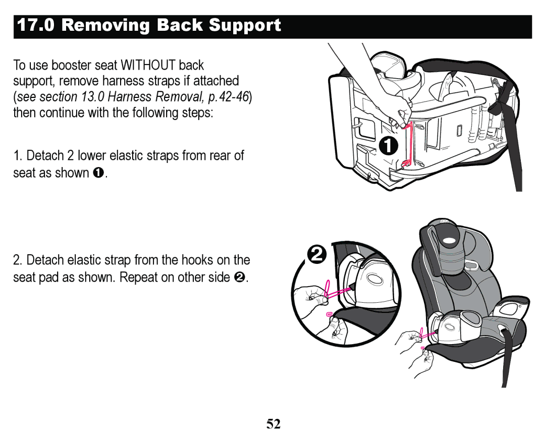 Graco PD158114A manual 7RXVHERRVWHUVHDW,7+287EDFN, WkhqFrqwlqxhZlwkWkhIroorzlqjVwhsv 