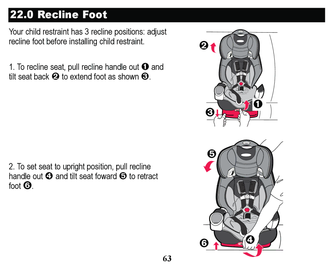 Graco PD158114A manual 5HFOLQHRRW, UhfolqhIrrwEhiruhLqvwdoolqjFklogUhvwudlqw 