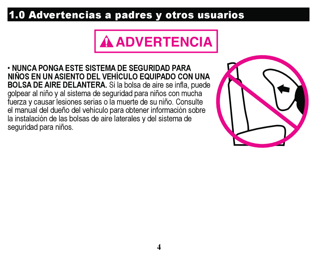 Graco PD158114A manual Advertencia 