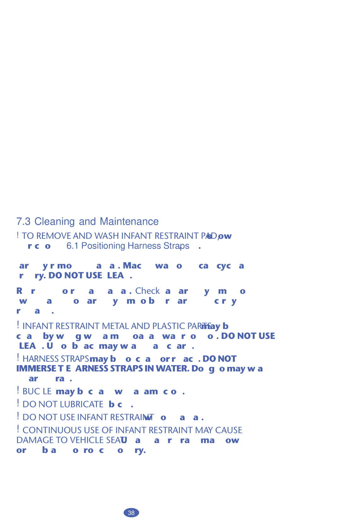 Graco PD159939A owner manual Cleaning and Maintenance 