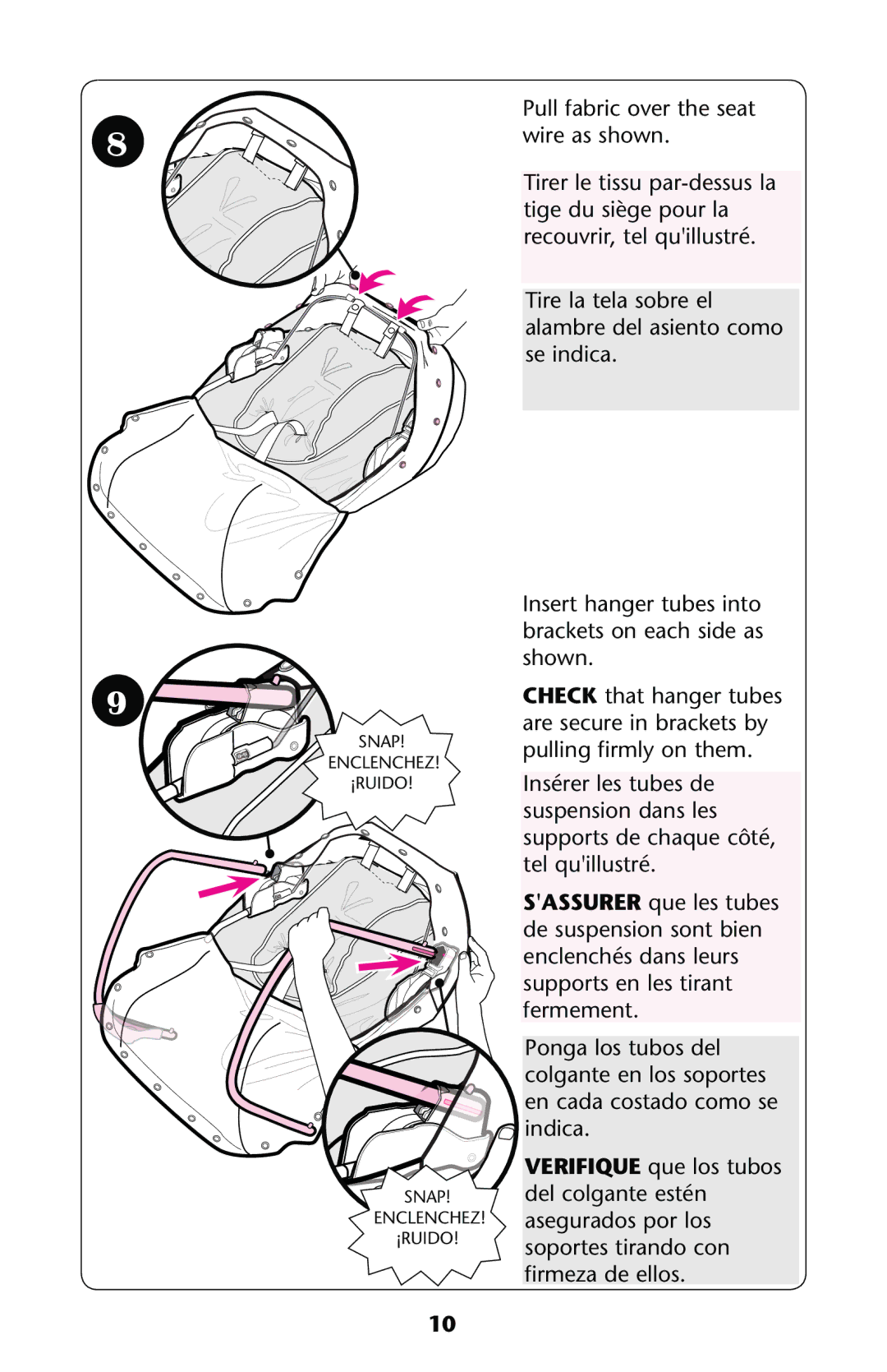 Graco PD160214A owner manual Snap Enclenchez ¡RUIDO 