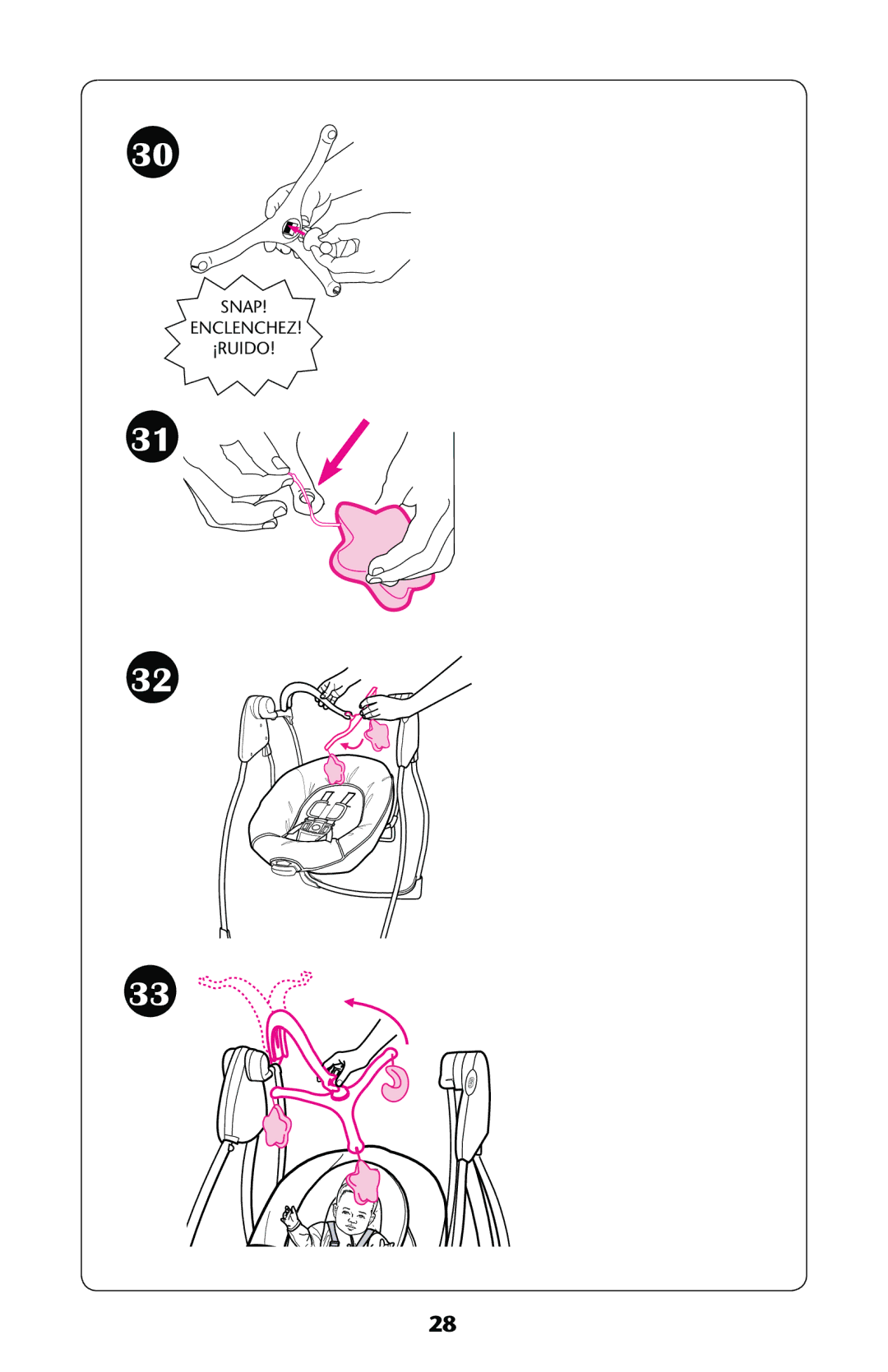 Graco PD160214A owner manual Snap Enclenchez ¡RUIDO 