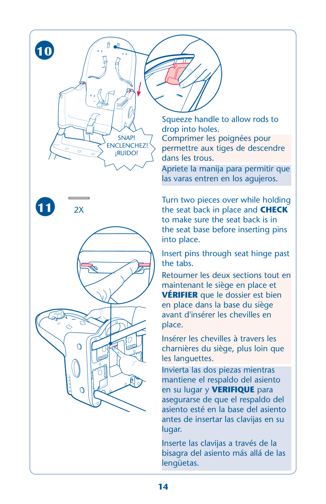 Graco PD162120B owner manual Squeeze handle to allow rods to 