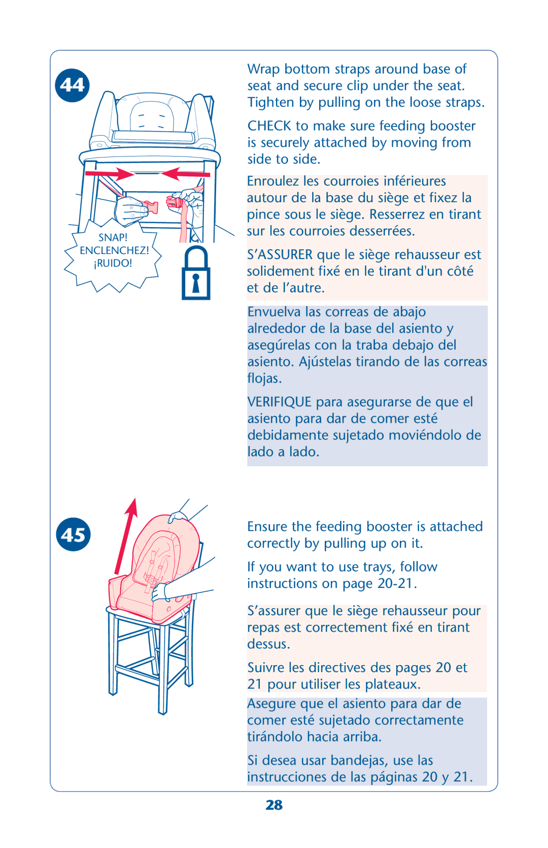 Graco PD162120B owner manual Snap Enclenchez ¡RUIDO 