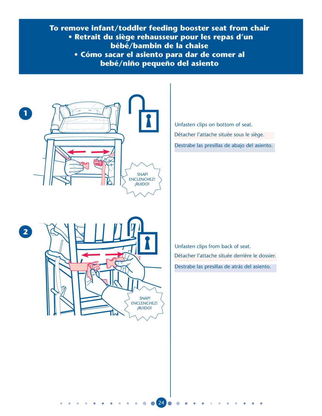 Graco PD162122A manual Snap Enclenchez ¡RUIDO 