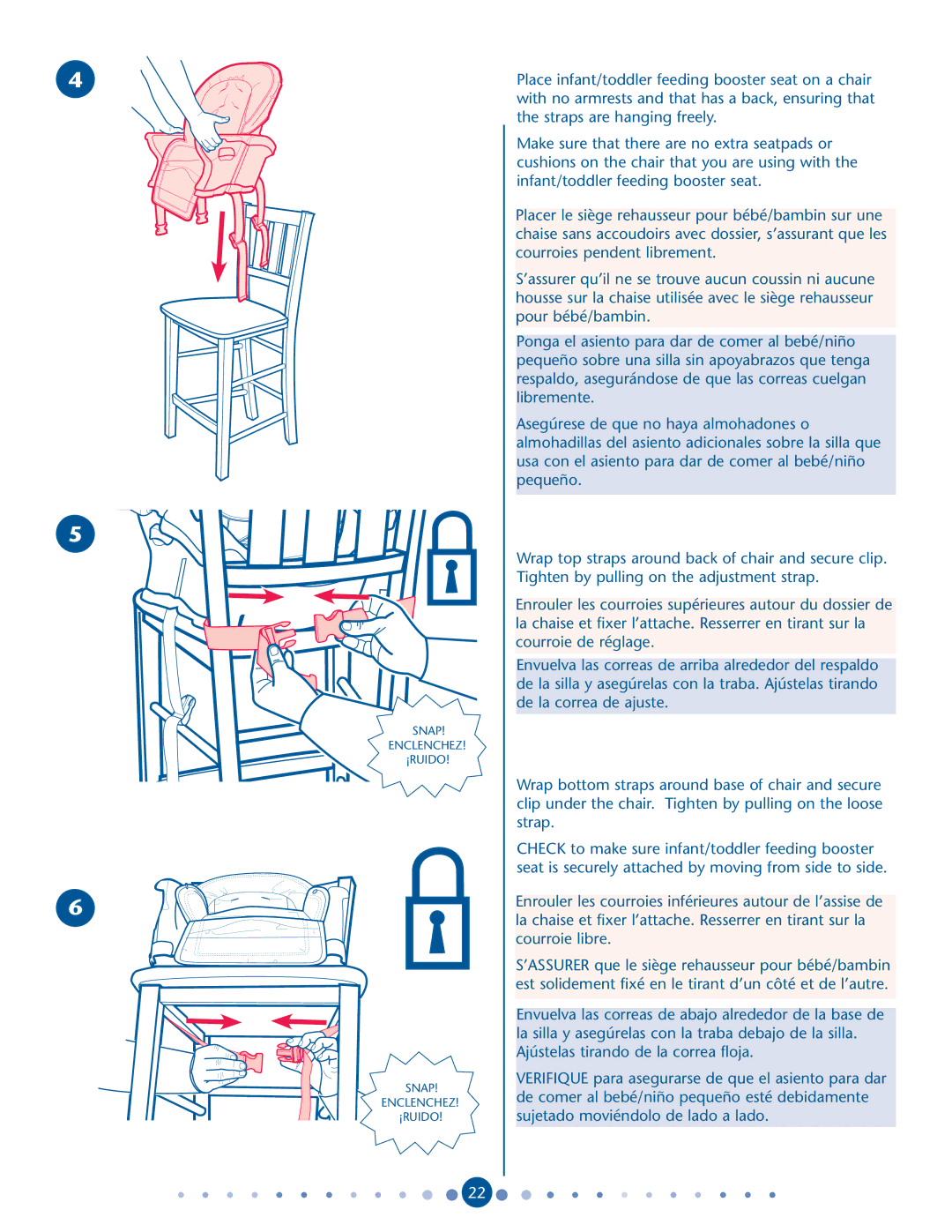 Graco PD162122B manual Snap Enclenchez ¡RUIDO 